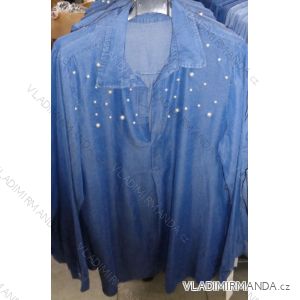 Tunic shirt shirts long sleeve with ladies pearls (uni sl) ITALIAN Fashion IM718027
