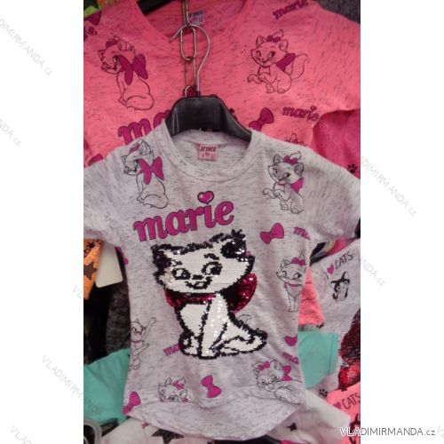 T-shirt short sleeve with baby girl's sequins (98-128) ZEYREK TURKEY MODA TM218020
