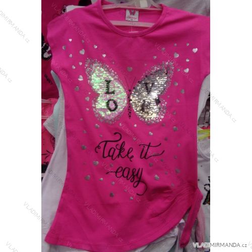 T-shirt without sleeves with sequins baby teen girl (128-164) TUZZY TURKEY MODA TM218032
