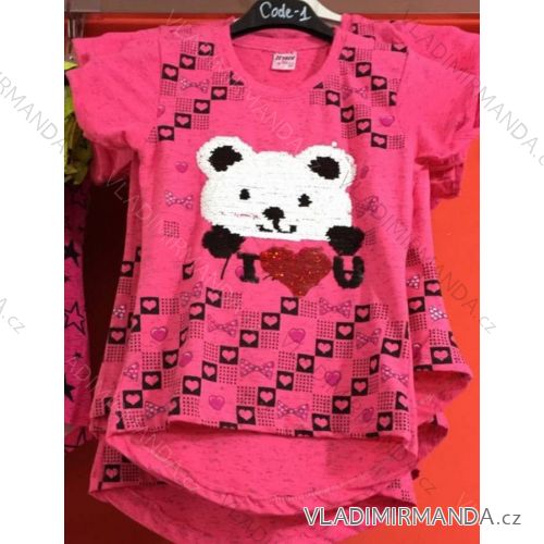 T-shirt with short sleeves with sequins girls girl (134-164) TUZZY TURKEY MODA TM218040
