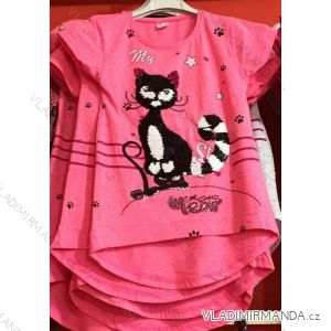 T-shirt with short sleeves with sequins girls girl (134-164) TUZZY TURKEY MODA TM218041
