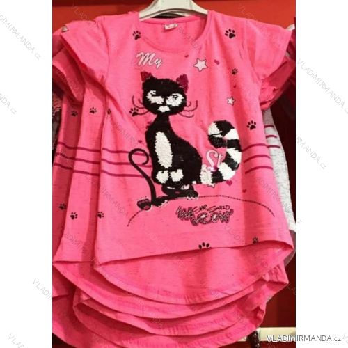 T-shirt with short sleeves with sequins girls girl (134-164) TUZZY TURKEY MODA TM218041
