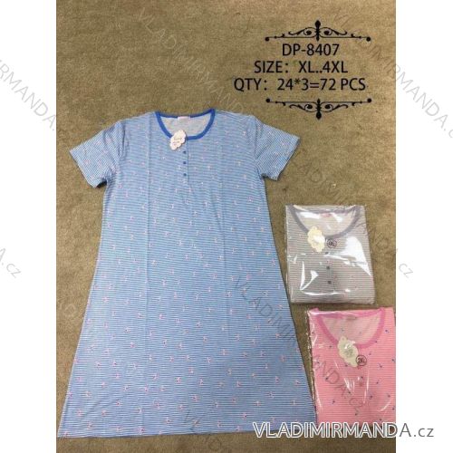 Night Shirt Short Sleeve Shirt Ladies (xl-4xl) VALERIE DREAM DP-8407
