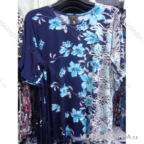 Tunic Short Sleeve Flower Oversized Ladies (54-60) POLSKÁ VÝROBA PM118092
