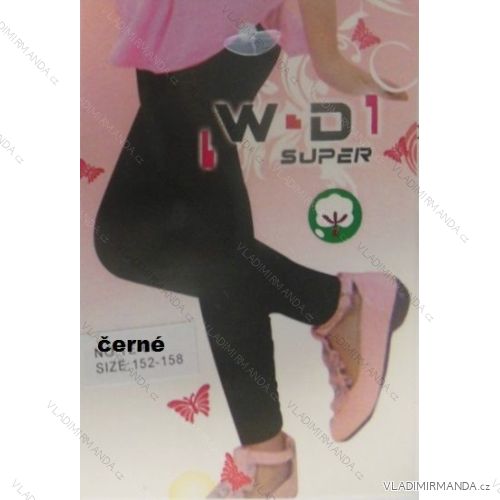 Leggings of a long long baby girl (110-164 / black) WDTE-1220