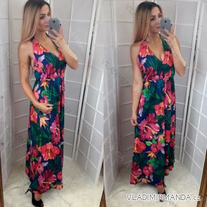 Sleeveless Long Lady's Flower Dress (uni sl) ITALIAN Fashion IM918292