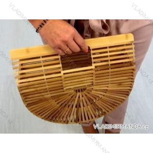 Wooden Bamboo Handbag Big Ladies (32x10x23cm) GAR18021
