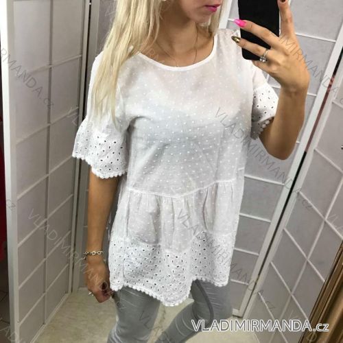 Blouse short sleeve lace lace (uni sl) ITALIAN Fashion IM518141
