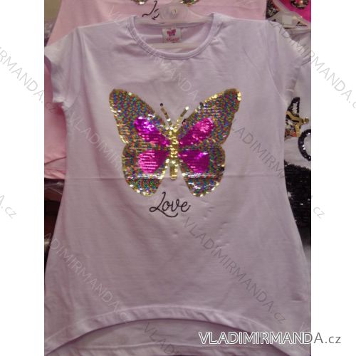 T-shirt with short sleeves with sequins girls girl (134-164) TUZZY TURKEY MODA TM218065
