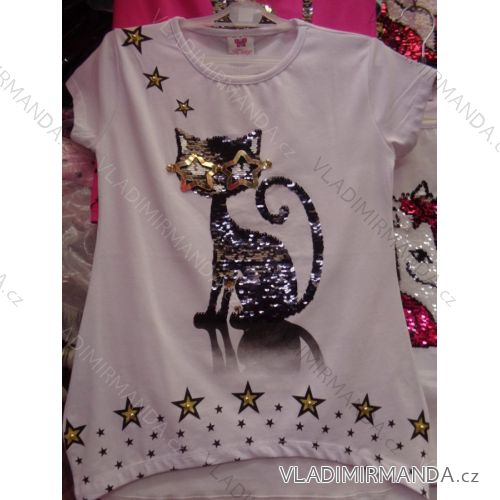 T-shirt with short sleeves with sequins girls girl (134-164) TUZZY TURKEY MODA TM218066
