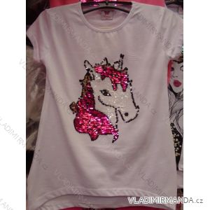 T-shirt with short sleeves with sequins girls girl (134-164) TUZZY TURKEY MODA TM218067
