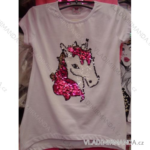 T-shirt with short sleeves with sequins girls girl (134-164) TUZZY TURKEY MODA TM218067
