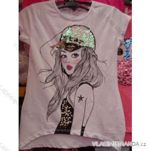 T-shirt with short sleeves with sequins girls girl (134-164) TUZZY TURKEY MODA TM218068
