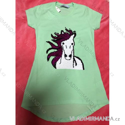 T-shirt with short sleeves with sequins girls girl (4-9 years) TUZZY TURKEY MODA TM218111
