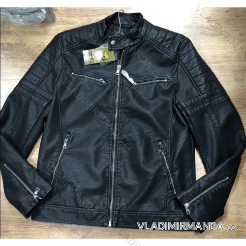 Long sleeve leather jacket (uni s-2xl) LEX18175
