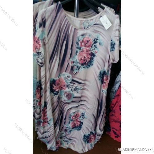 Dress-tunic summer short sleeve ladies flowers (uni sl) ITALIAN Fashion IM1218042
