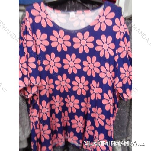 T-shirt short sleeve ladies flowers (xxl-5xl) POLSKÁ VÝROBA PM118100
