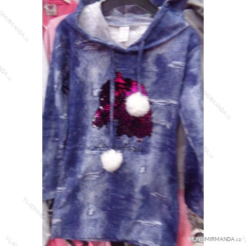 Long Sleeve Sweatshirt and Hooded Little Teenage Girl (128-164) TUZZY TURKEY MODA TM218131
