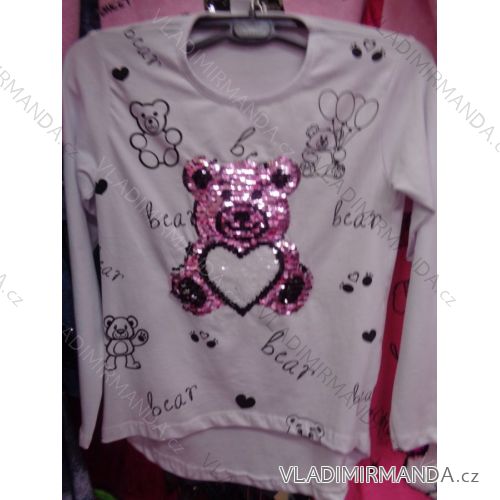 T-shirt short sleeve with sequins baby girl (116-146) TUZZY TURKEY MODA TM218146
