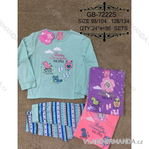 Pajamas Long Girls Cotton Girls (98-134) N-FEEL GB-7222S
