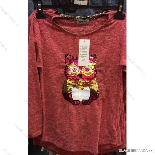 T-shirt short sleeve with sequins baby teen girl (12-16 years old) TURKEY MODA 18518
