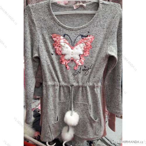 T-shirt short long sleeve with baby girl's sequins (134-164) TURKEY MODA TM218CH-5289
