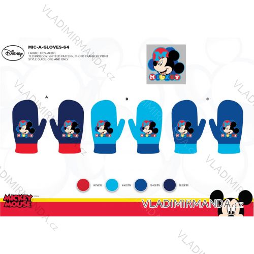 Mickey Mouse Mice Gloves Mickey Mouse Setino MIC-A-GLOVES-64