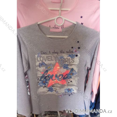 T-shirt short long sleeve with sequins children's girl (8-16 years) SINCERE TURKEY MODA TM218BF-004
