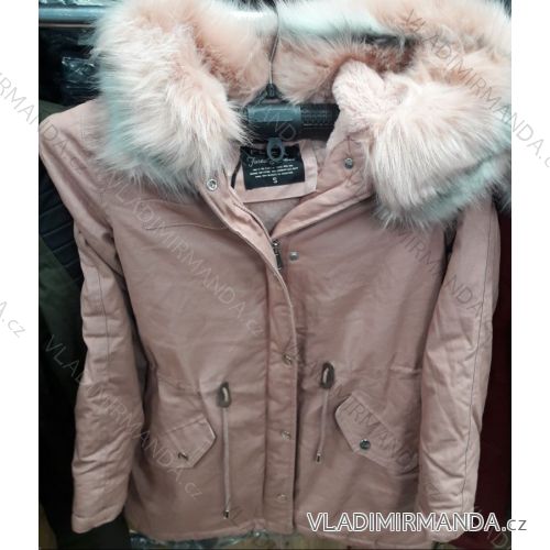 Winter Jacket with Leather Ladies (s-xxl) ITALIAN MODA 5508-1
