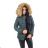 Winter jacket with fur quilted womens (sml-xl) MFASHION MF18M-204A