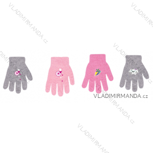 Woolen gloves with terry lining baby girl (14-16cm) YOCLUB POLAND R-213A
