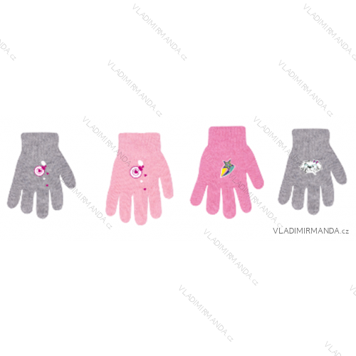 Woolen gloves with terry lining baby girl (14-16cm) YOCLUB POLAND R-213A
