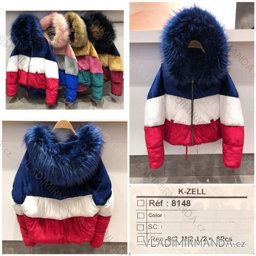 Jacket winter bomber suede jacket with hood and fur KZELL ITALIAN MODA 8148K
