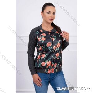 Sweatshirt with zip ladies flowers (one size) TURKEY ESI188578
