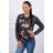 Sweatshirt with zip ladies flowers (one size) TURKEY ESI188578
