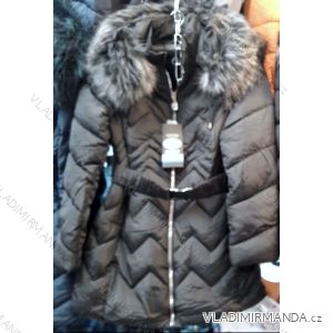 Coat satin winter with fur (s-xxl) ITALIAN MODA MA118D-052A
