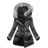 LHD-B-746 Women's coat quilted jacket with fur lhd fashion (s-xl)
