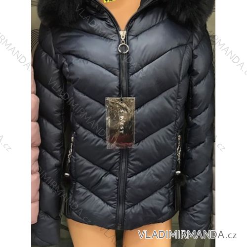 Coat jacket women's warm with fur s-west fashion (s-2xl) LEU180007
