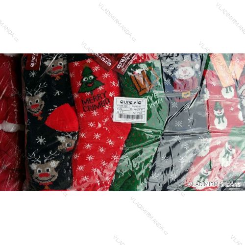 Socks up to ladies warm Christmas theme (35-41) AURA.VIA NM1287
