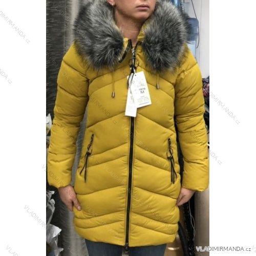 Winter satin coat with fur (s-xxl) POLAND GAR18016
