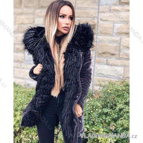 Winter jacket coat with fur leather KZELL ITALIAN MODA 8118K
