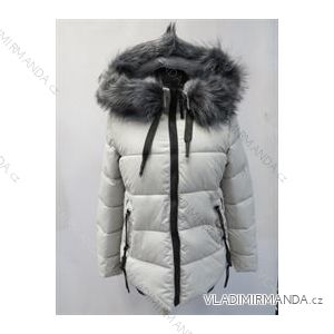 Winter jacket quilted with lady's fur (m-2xl) POLSKá móda LEU1810H1814
