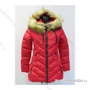 Winter jacket quilted with ladies' fur (m-2xl) POLSKá móda LEU1810H1869
