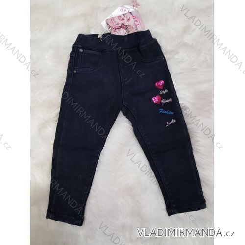 Jeans rifle with rubber at the waist of insulated infant baby girl (74-98) FAD DY-1069