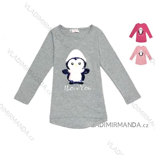 Long Sleeve T-shirt with Kids Girls (98-128) KUGO ML7102
