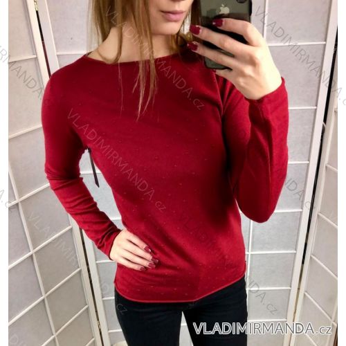 Sweater slim shorts in pattern long sleeve ladies (uni sl) ITALY MODA IM518M647
