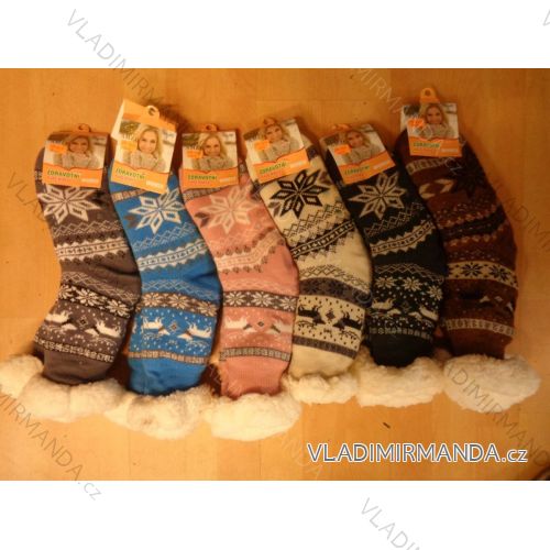 Socks insulated cotton non-slip ladies (35-42) AMZF PB603
