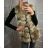 Winter jacket furskin with leather pockets warm artificial fur (s-4xl) AFASHION AF18048 black S