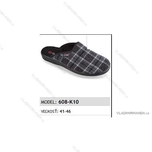 Men's slippers slippers (41-46) MJARTAN SHOES 608-K10
