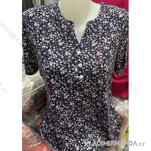 Tunic Shirt Short Sleeve Ladies (M-3XL) POLISH FASHION PM119025
